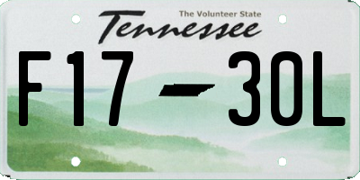 TN license plate F1730L