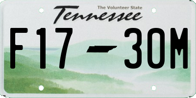 TN license plate F1730M
