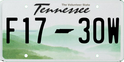 TN license plate F1730W