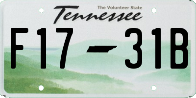 TN license plate F1731B