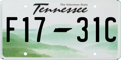 TN license plate F1731C