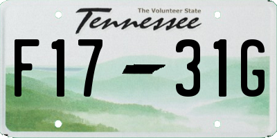 TN license plate F1731G