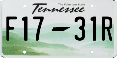 TN license plate F1731R