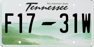 TN license plate F1731W