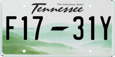 TN license plate F1731Y