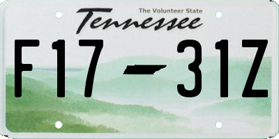 TN license plate F1731Z