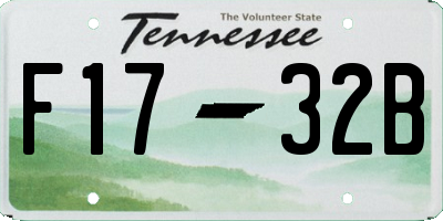 TN license plate F1732B