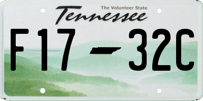 TN license plate F1732C
