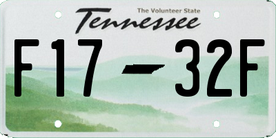 TN license plate F1732F