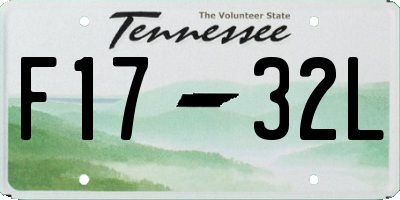 TN license plate F1732L