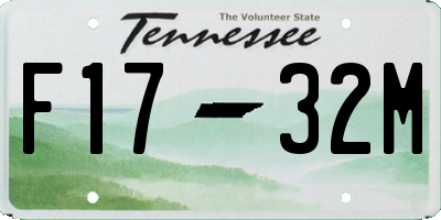 TN license plate F1732M