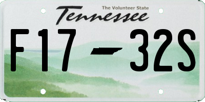 TN license plate F1732S