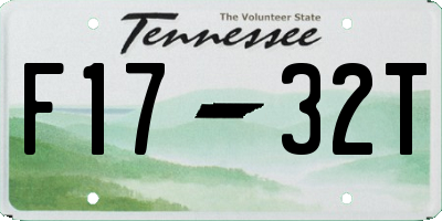 TN license plate F1732T
