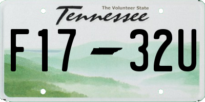 TN license plate F1732U