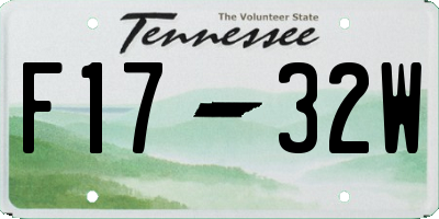 TN license plate F1732W