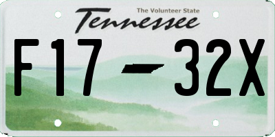 TN license plate F1732X