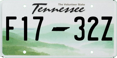 TN license plate F1732Z