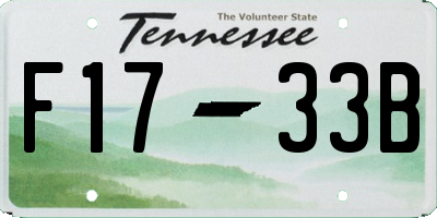 TN license plate F1733B