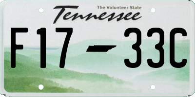 TN license plate F1733C