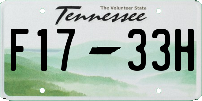 TN license plate F1733H