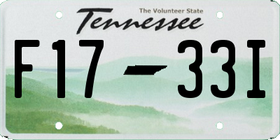 TN license plate F1733I