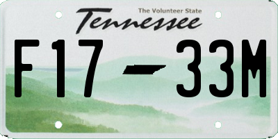 TN license plate F1733M