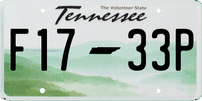 TN license plate F1733P