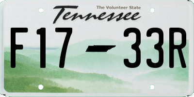 TN license plate F1733R