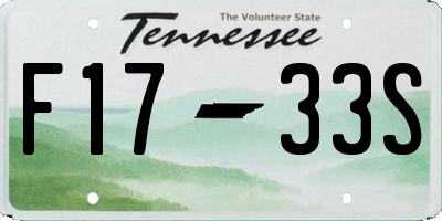 TN license plate F1733S