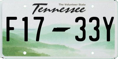 TN license plate F1733Y