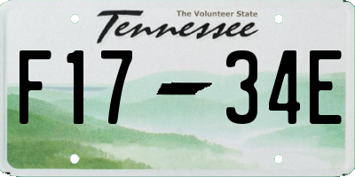 TN license plate F1734E