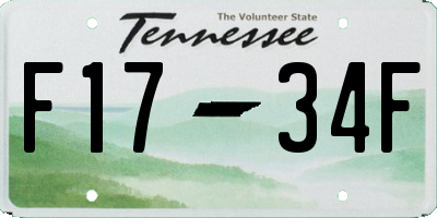 TN license plate F1734F