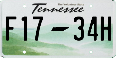 TN license plate F1734H