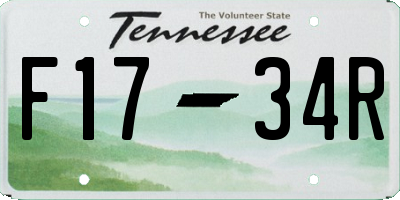 TN license plate F1734R