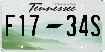 TN license plate F1734S
