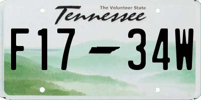 TN license plate F1734W