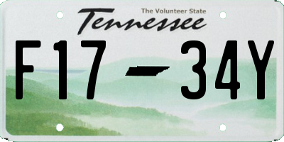 TN license plate F1734Y