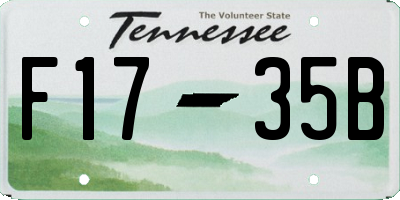 TN license plate F1735B
