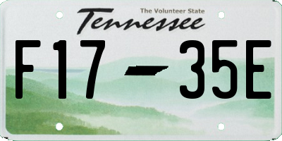 TN license plate F1735E