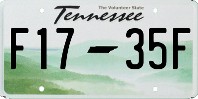 TN license plate F1735F