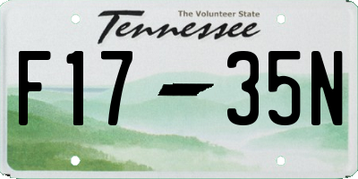 TN license plate F1735N