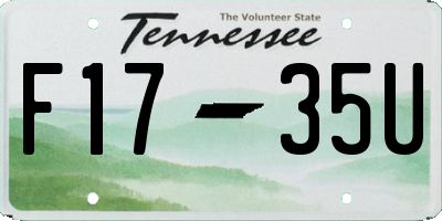 TN license plate F1735U