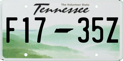 TN license plate F1735Z