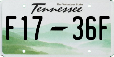 TN license plate F1736F