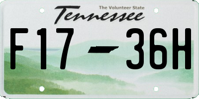 TN license plate F1736H