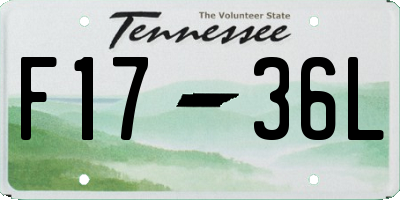 TN license plate F1736L