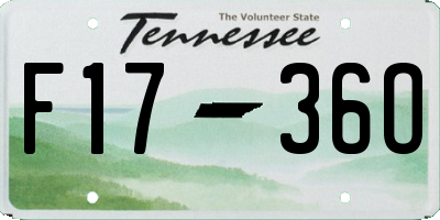 TN license plate F1736O