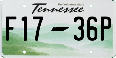 TN license plate F1736P