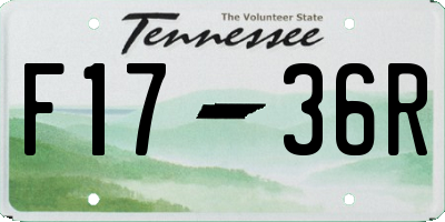 TN license plate F1736R
