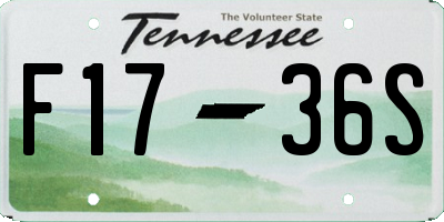 TN license plate F1736S